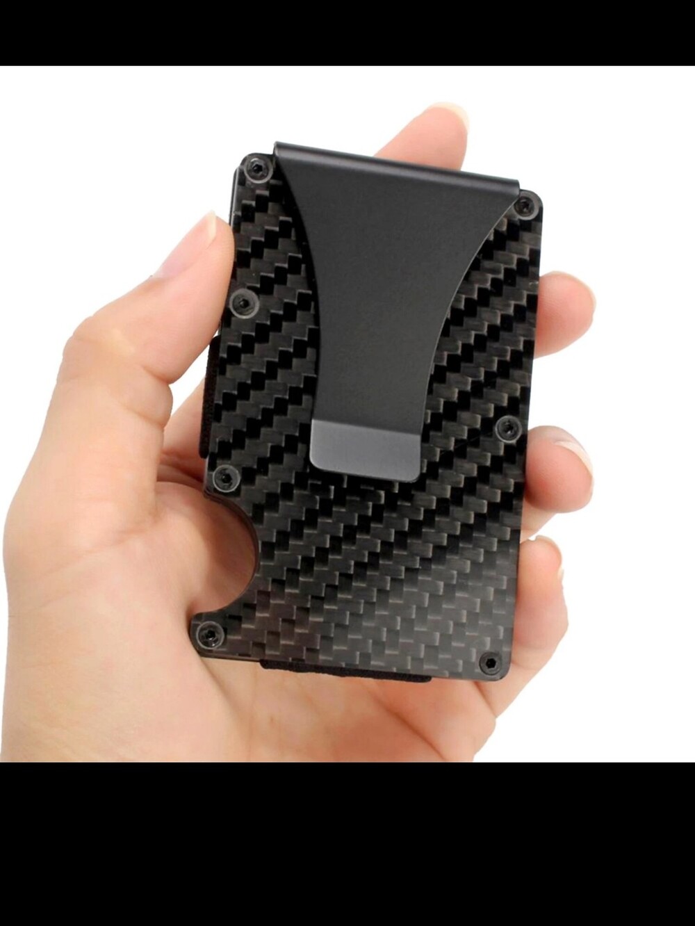 Mens RFid carbon fiber  credit card and money clip nwt